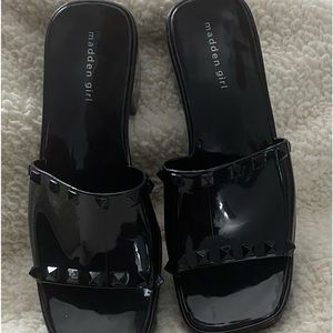 Steve Madden Paccer Black Platform Heels Size 8